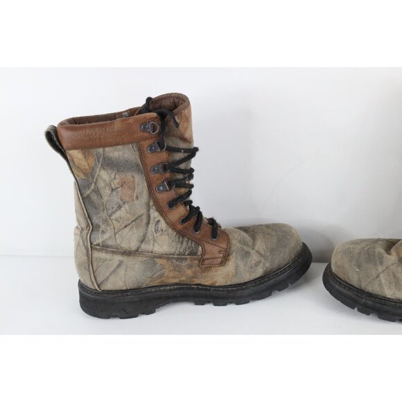 Vintage 90s Cabelas Mens Size 10 D Waterproof Goretex Camouflage Hunting Boots